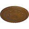 Ekena Millwork Richmond Ceiling Medallion (Fits Canopies up to 2 5/8"), Hand-Painted Smokey Topaz, 18"OD x 1 3/8"P CM18RISTF - alternate 2